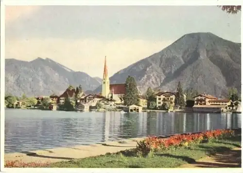 AK, Rottach - Egern am Tegernsee, Teilansicht, 1954