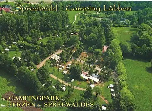 AK, Lübben, Spreewald - Camping, Luftbild, ca. 1998