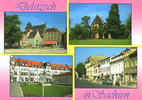AK, Delitzsch, 4 Abb., u.a. Schulze-Delitzsch-Center