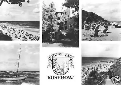 AK, Koserow Usedom, fünf Abb., Wappen, 1958