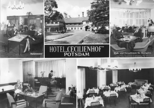 AK, Potsdam, Hotel "Cecilienhof", fünf Abb., 1970