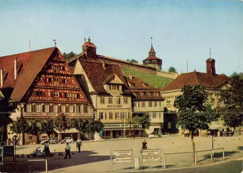 AK, Esslingen am Neckar, Marktplatz, um 1963