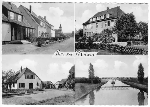 AK, Hille Kr. Minden, vier Abb., um 1965