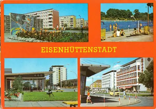 AK, Eisenhüttenstadt, vier Abb., 1980