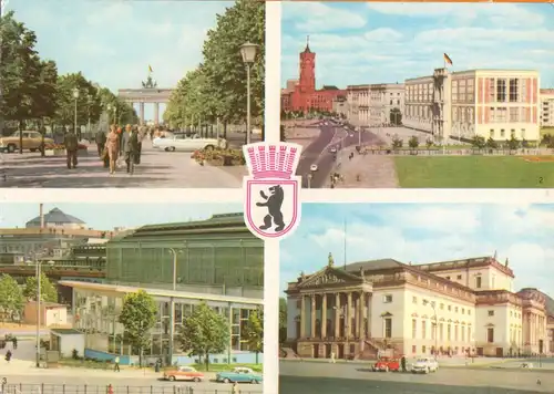 AK, Berlin Mitte, vier Abb., 1967