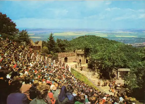 AK, Thale Harz, Harzer Bergtheater, belebt, 1970