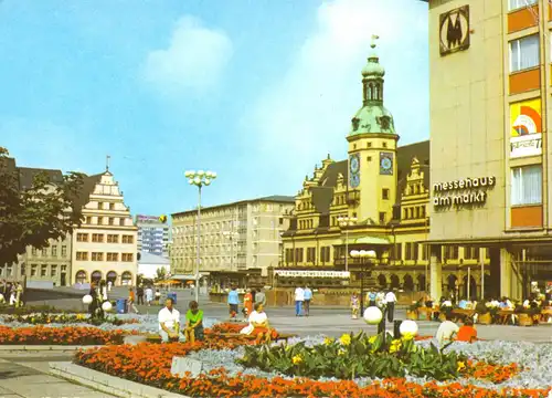 AK, Leipzig, Markt und altes Rathaus, 1978