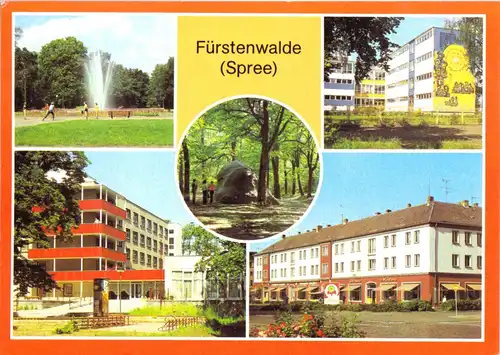 AK, Fürstenwalde Spree, fünf Abb., 1983