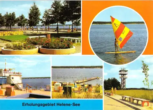 AK, Frankfurt Oder, Erholungsgebiet Helene-See, fünf Abb., 1986