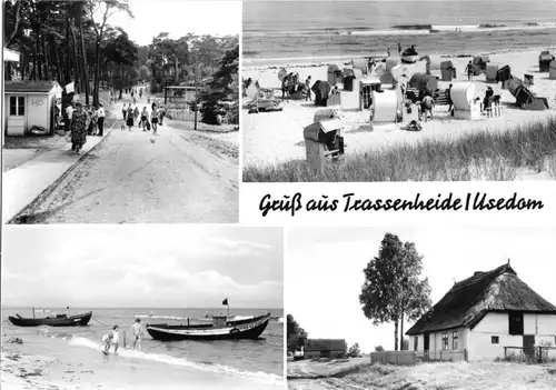 AK, Trassenheide Usedom, vier Abb., 1973