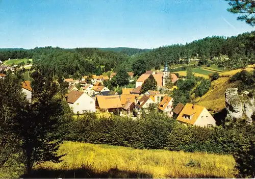 AK, Obertrubach Fränk. Schweiz, Teilansicht, um 1980