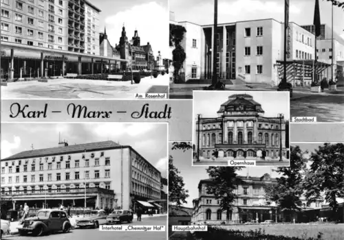 AK, Karl-Marx-Stadt, fünf Abb., 1968