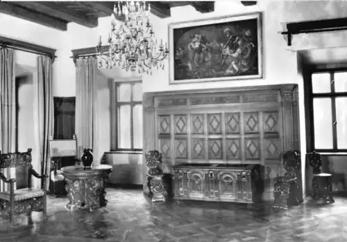AK, Kriebstein, Burg, Renaissancezimmer, 1974