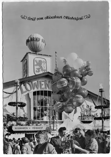 AK, München, Oktoberfest, Löwenbräu, um 1960