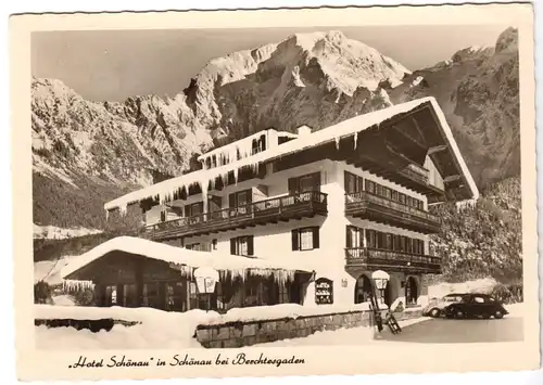 AK, Schönau bei Berchtesgaden, "Hotel Schönau", um 1960