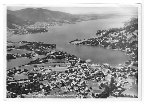 AK, Rottach-Egern am Tegernsee, Luftbildtotale, 1941