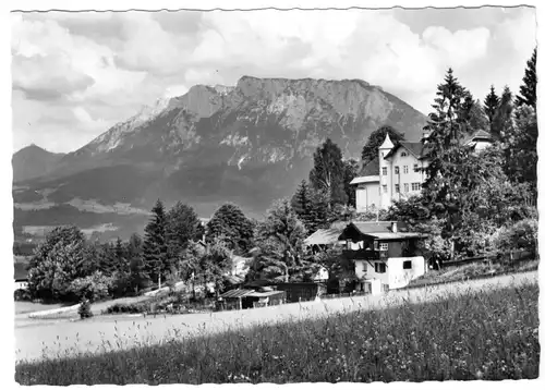 AK, Oberaudorf, "Bergschlößl" mit Blick zum Kaisergebirge, 1969