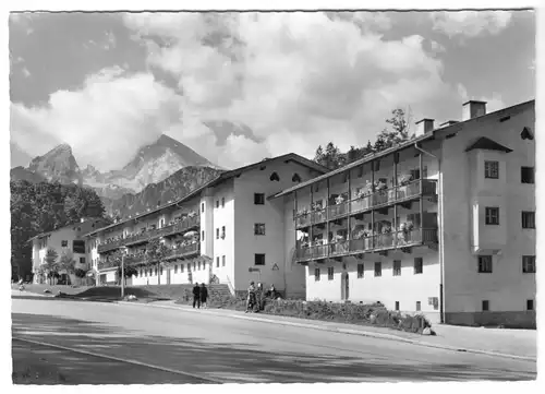 AK, Berchtesgaden, Königsseerstr. mit Watzmann, 1962