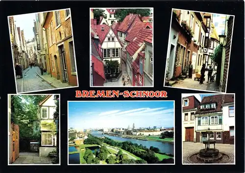 AK, Bremen, Schnoor-Viertel, sechs Abb., um 1982