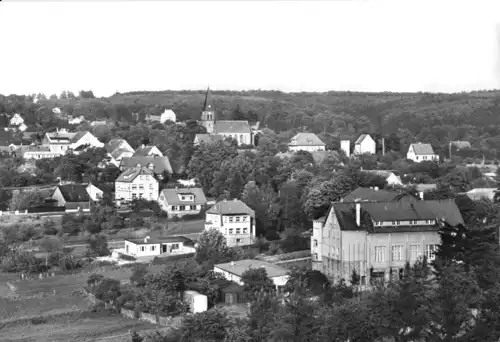 AK, Friedrichsbrunn Harz, Teilansicht mit Kirche, 1976