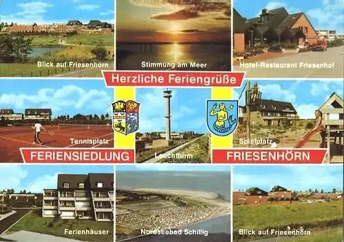 AK, Friesenhörn, 9 Abb., Feriensiedlung, ca. 1984