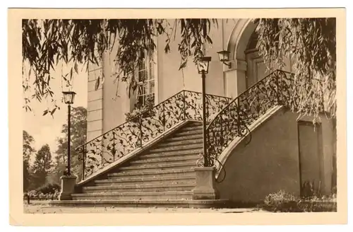 AK, Zerbst, Treppe zur Stadthalle, 1954