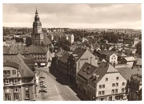 AK, Döbeln, Teilansicht mit Kirche, 1969