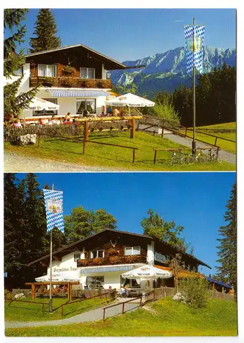 AK, Garmisch-Partenkirchen, Hausberg, Berggasthof Garmischer Haus, um 1991