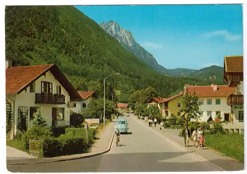 AK, Piding OT Mauthausen, Bahnhofstr. mit Hochstaufen, um 1980