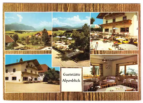 AK, Holzhausen Post Bernhaupten, Gaststätte - Pension "Alpenblick", 5 Abb., 1969