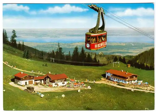 AK, Bergen Obb., Hochfellnalm, Hochfelln-Seilbahn und Chiemsee, um 1985