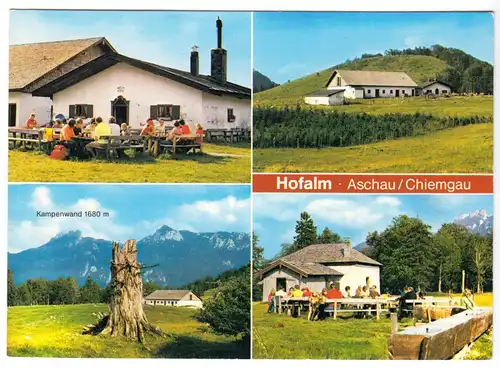 AK, Aschau Chiemgau, Hofalm, vier Abb., um 1980