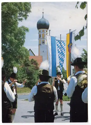 AK, Münsing am Starnberges See Obb., Blasmusik Münsing, 1990