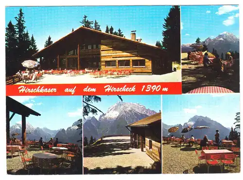 AK, Ramsau, Berggaststätte Hirschkaser auf dem Hirscheck, um 1980