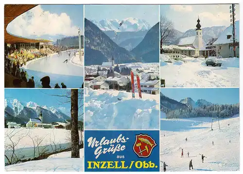 AK, Inzell Obb., fünf Abb., Winteransichten, 1983