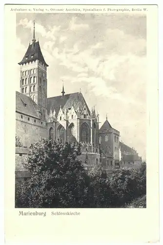 AK, Marienburg Westpr., Malbork, Die Marienburg, Blick zur Schloßkirche, um 1910