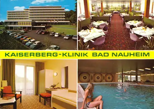 AK, Bad Nauheim, Kaiserberg-Klinik, vier Abb., um 1985