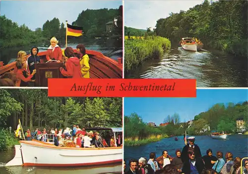 AK, Kiel Wellingdorf, Ausflug im Schwentinetal, vier Abb., um 1978