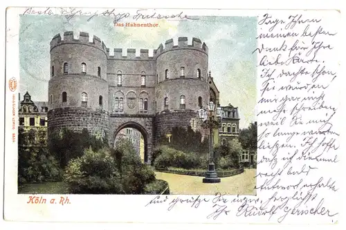 AK, Köln, Das Hahnentor, 1903