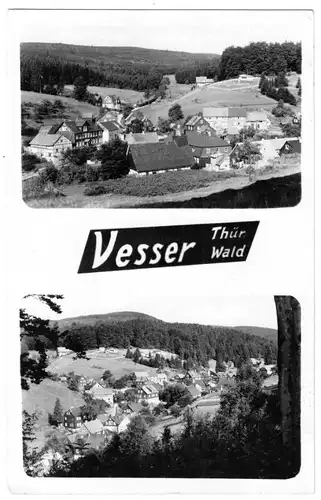 AK, Vesser Thür. Wald, zwei Abb., 1965