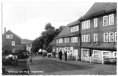 AK, Gehlberg Thür. Wald, Hauptstr. mit Café, 1964