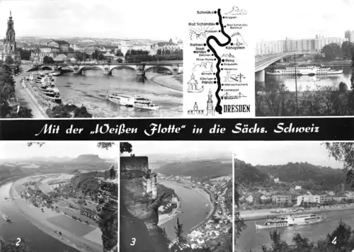 AK, Weiße Flotte Dresden - Mit der "Weißen Flotte" in die Sächs. Schweiz, 1980