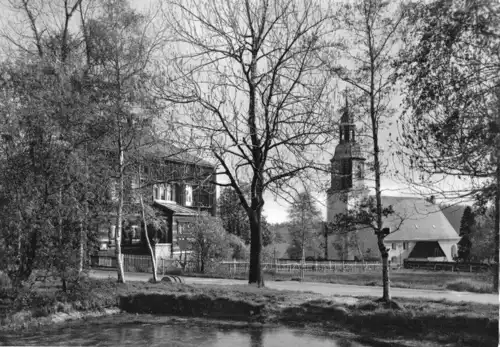 AK, Schellerhau Erzgeb., Blick zur Kirche, 1969