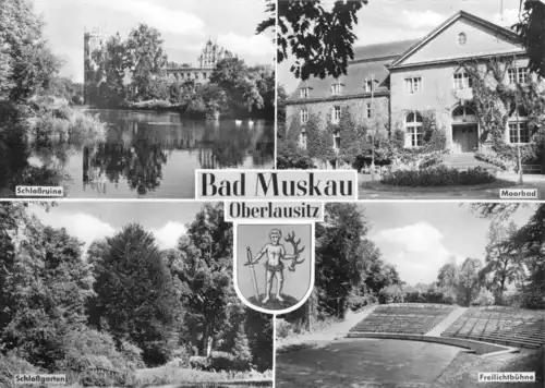 AK, Bad Muskau Oberlausitz, vier Abb., 1966