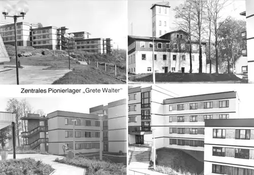 AK, Sebnitz, Zentrales Pionierlager "Grete Walter", vier Abb., 1985
