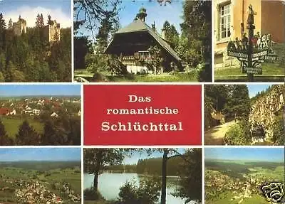 AK, Das Romantische Schlüchtal, acht Abb., ca. 1985