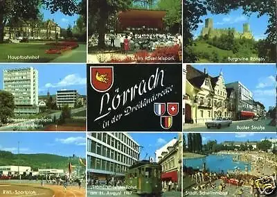 AK, Lörrach, acht Abb., ca. 1972