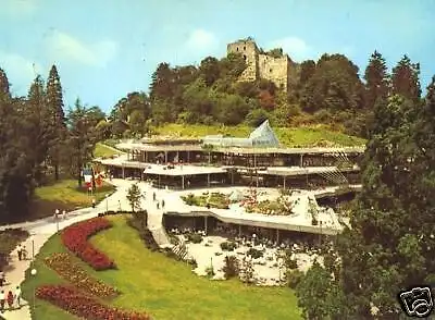 AK, Badenweiler Schwarzwald, Kurhaus und Burgruine 1977