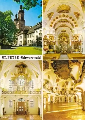 AK, St. Peter Schwarzw., Kloster, vier Abb., um 1986