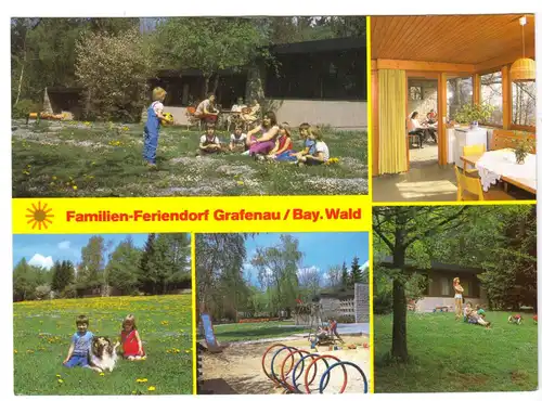 AK, Grafenau Bayer. Wald, Familien-Feriendorf, fünf Abb., um 2000
